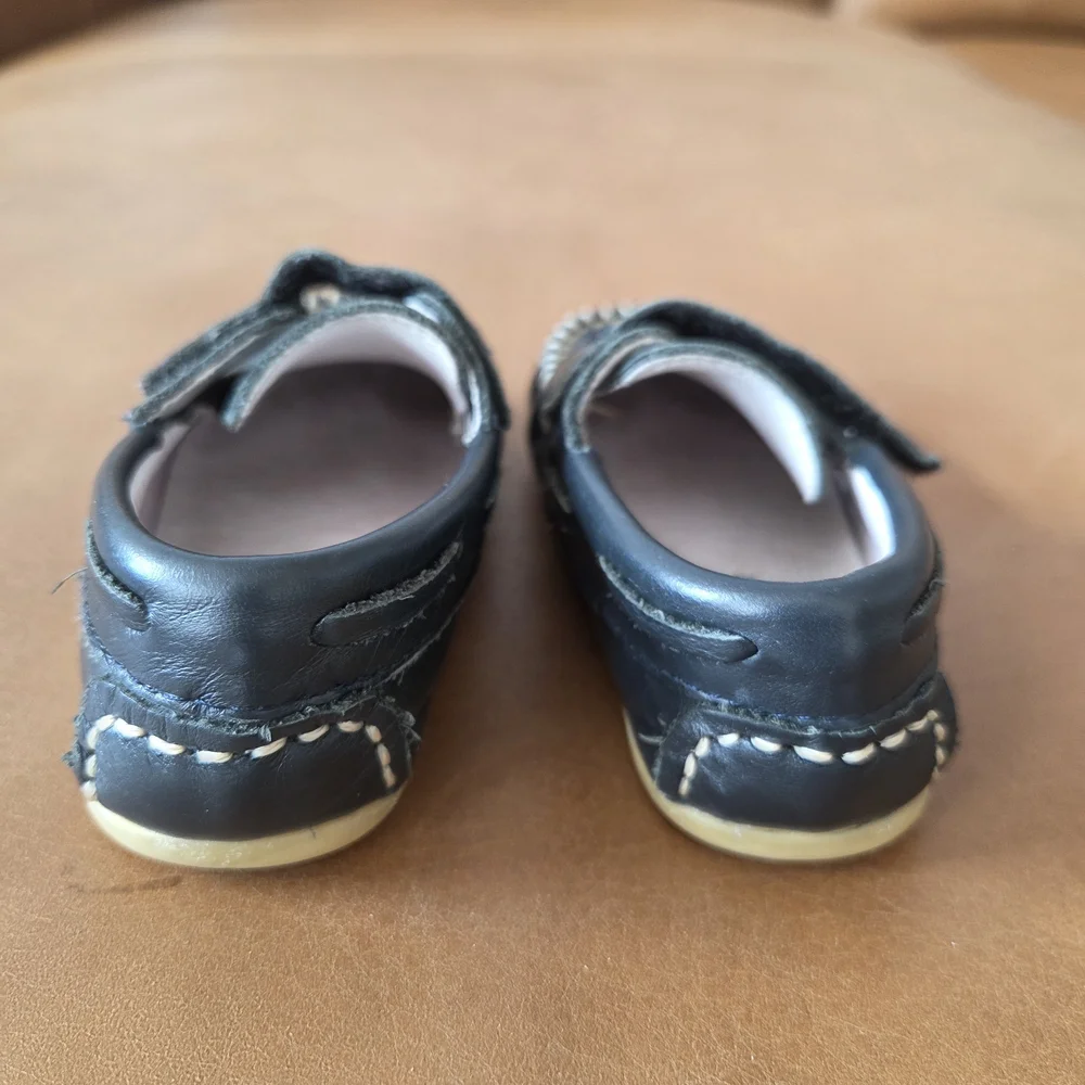 Petite Atelier Classic Navy Baby/Toddler Leather Moccasins